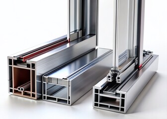 Modern Aluminum Window & Door Profiles, Bathroom Enclosure Frame