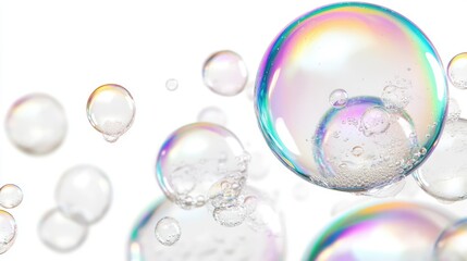 Fototapeta premium soap bubbles isolated on white background
