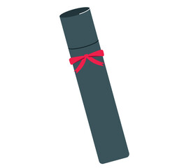 シンプルな卒業証書アイコン。学校の卒業式。ベクターイラスト