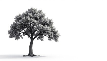 Obraz premium Silver Buttonwood Tree Isolated On White Background, white background, tree, branch