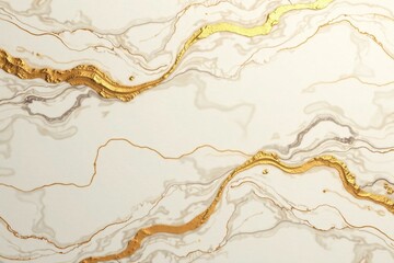 Marbled texture with white gold swirls on beige background, luxury, opulent, white gold