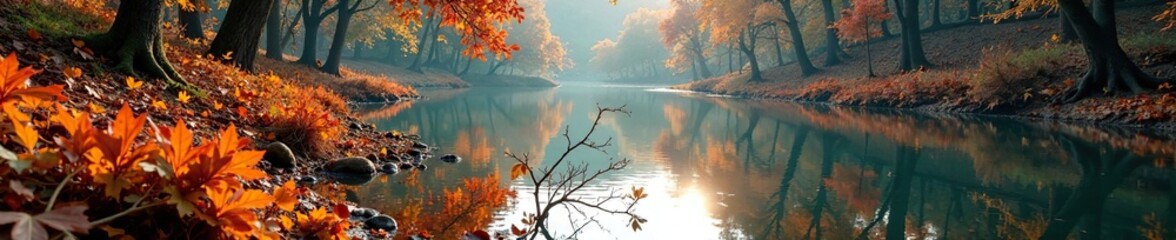 Overgrown lake bed with dead aquatic vegetation in autumn, autumn, vegetation, dead plants