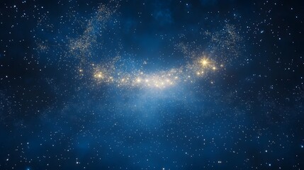 Obraz premium Celestial Dust and Sparkling Star Cluster in Deep Space