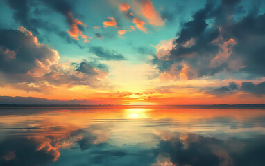 Obraz premium sunset over the sea