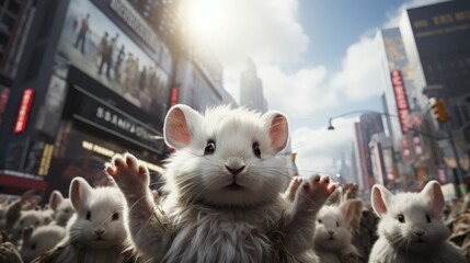 A protest against animal cruelty and testing