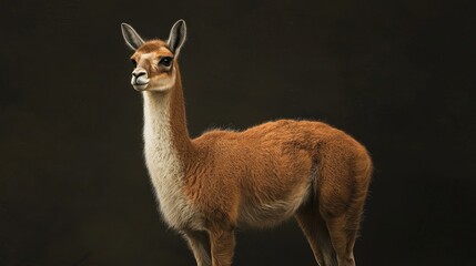 Obraz premium Graceful Animal Portrait Captured in Natural Habitat Showcasing Fine Details of Its Coat and Expressive Facial Features