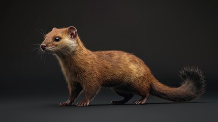 Detailed and Lifelike Representation of a Full Body Creature Against a Dark Background