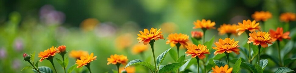 Obraz premium Eine Gruppe von Blumen, darunter eine Bananenstr?ucher in einem waldigen Garten, bauernhof, natur, pflanze