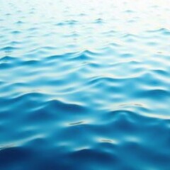 Fototapeta premium Soft focus image of a calm blue ocean surface on a white background, stillness, blue ocean, calm water