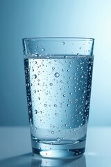 Water droplets glistening on the rim of a glass, translucent, droplets, pure