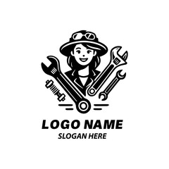 Fototapeta premium LOGO DESIGN FOR MOTORCYCLE WORKSHOP