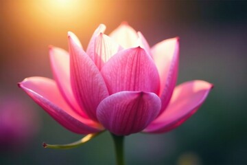 Fototapeta premium Soft pink petals unfolding in the fading light,, nature, gentle glow