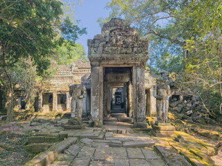 Preah Khan Wat temple in Angkor, Cambodia
