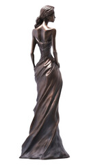 Naklejka premium PNG Woman sculpture figurine fashion dress.