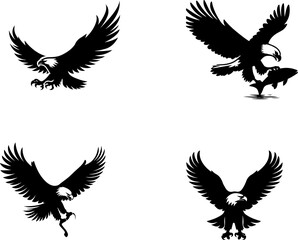 The Eagle vector silhouette image for illustration.