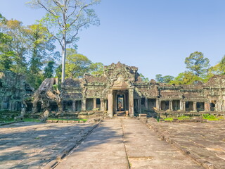 Preah Khan Wat temple in Angkor, Cambodia