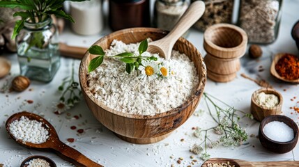 Natural Ingredients and Fresh Herbs for Cooking and Baking