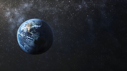 Obraz premium Earth and Starry Night Sky Cosmic View