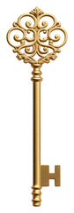PNG Key gold white background protection.