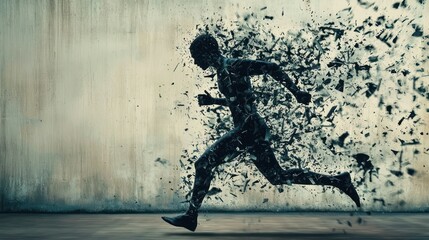 Fragments running human