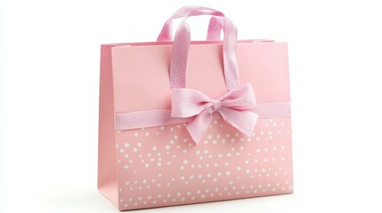 New Large gift paper bag with decorative handles and a soft finish on a white background.