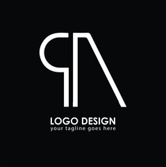 QA QA Logo Design, Creative Minimal Letter QA QA Monogram
