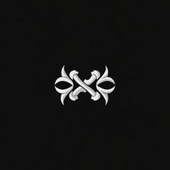Abstract Crossbones Design Element for Branding and Logos