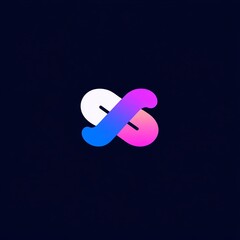 Abstract Intertwined Gradient Logo Design Concept
