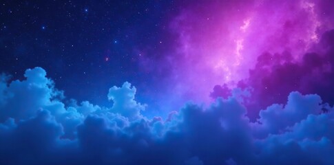 Blue purple gradient abstract background with mist, atmospheric, universe