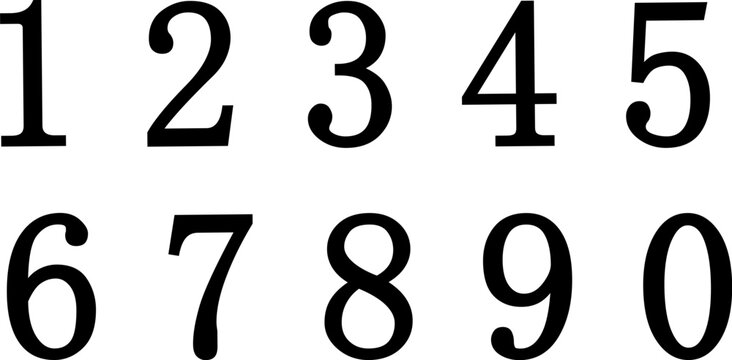 Set of numbers, from zero to nine 0-9 multi, bold, Bullet, points, numbers. Steps, tag icons
