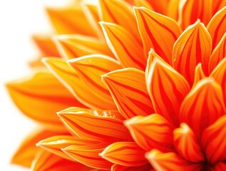 Orange Dahlia Close-up: A mesmerizing macro photograph of a vibrant orange dahlia, showcasing its intricate petals and delicate textures.