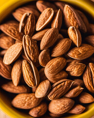 Obraz premium almond nuts, healthy snack, raw almonds, almonds in a bowl, natural almonds, nutritious food, almond flavor, fresh almonds, almond seeds, snack time, whole almonds, almond kernels, organic almonds, a