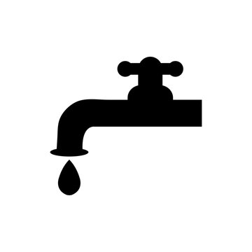 recommend clip art: water tap faucet with drop silhouette vector isolated 