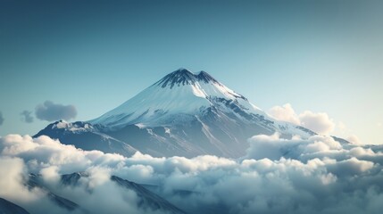 Majestic Pico de Orizaba in a Serene Sky