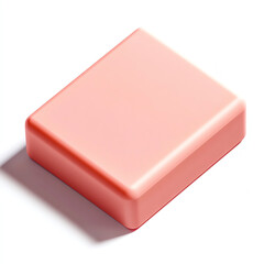 A minimalistic pink soap bar displayed on a clean surface, adding elegance to daily routine.