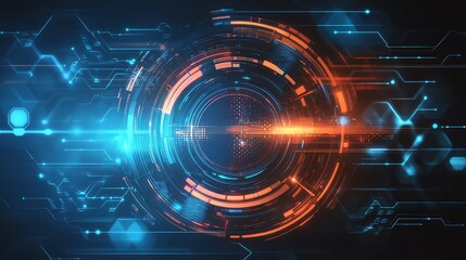 Obraz premium Futuristic digital interface design