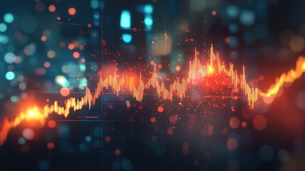 stock market chart steady upward trajectory of business growth unfolds before our eyes, resilience and prosperity of various industries, inspiring confidence in potential for economic success