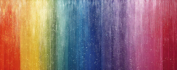 A vibrant, abstract gradient of colors resembling a rainbow waterfall.