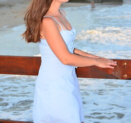 woman in white dress on beach 2021 2020 srtit