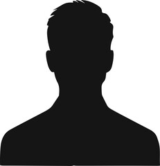 men head silhouette avatar, profile icons. Vector illustration