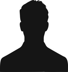men head silhouette avatar, profile icons. Vector illustration
