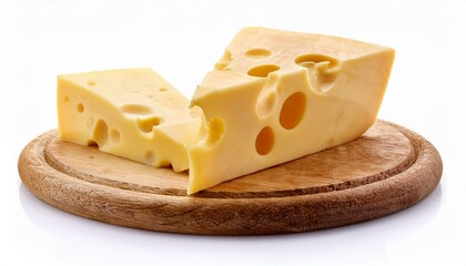 cheese isolated on white - Piece of delicious cheese isolated white background