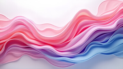 Abstract background with flowing pastel waves. Concept of fluidity, movement, and harmony.