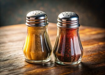 Stylish salt and pepper shakers: kitchen essentials, tabletop décor, seasoning sets for home or restaurant.