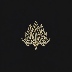 Obraz premium Elegant Golden Floral Ornament Logo Design