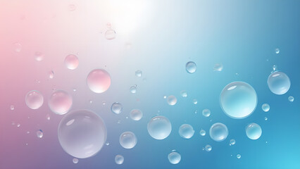 Abstract background with bubbles. Concept of purity, clarity, and freshness.