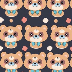 seamless pattern with teddy bears