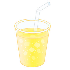冷たいバナナジュースのイラスト