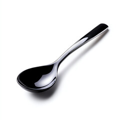Elegant black spoon perfect for serving delicious dishes and enhancing dining experiences.