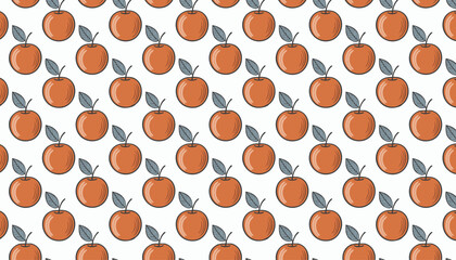 Seamless pattern with Jujube on white background. Vector illustration.